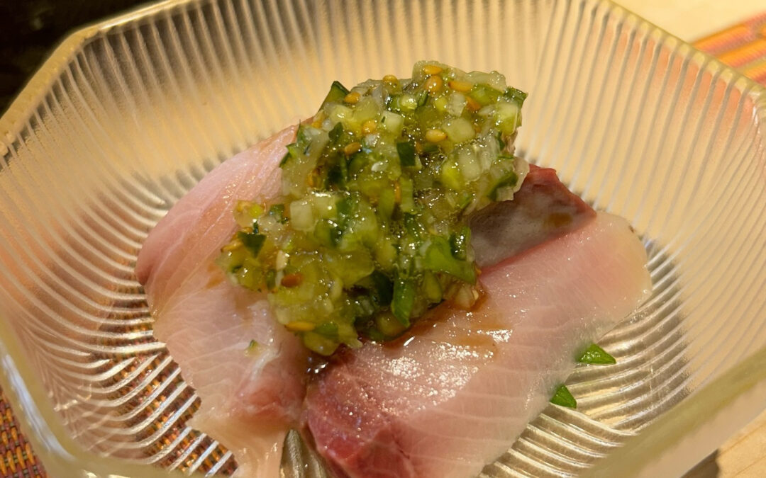 『氷見産ブリのお刺身』